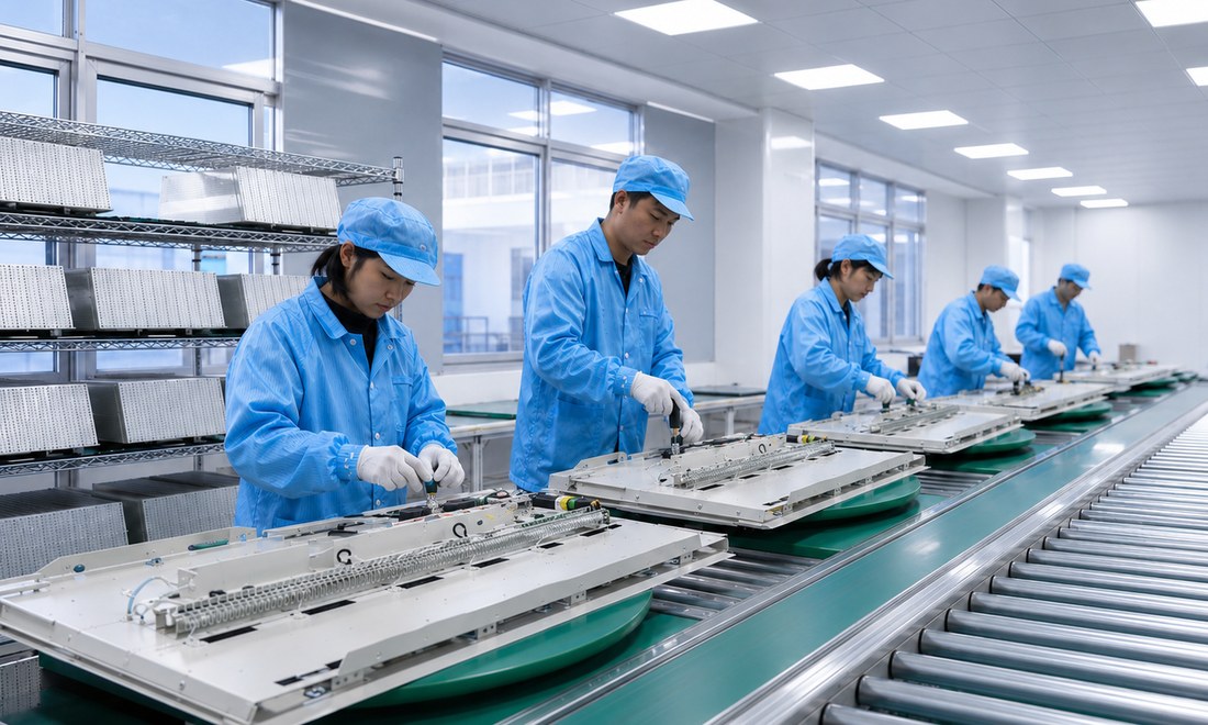 Box-build assembly line at EBest PCBA