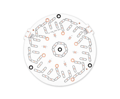 Round aluminum core LED PCB