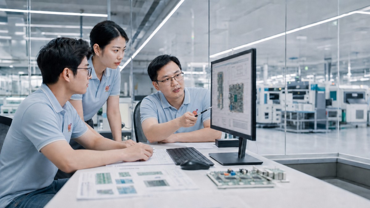EBest PCBA engineering team reviewing PCB and PCBA project requirements
