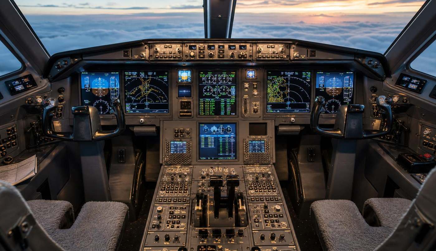 Aerospace cockpit and avionics application scene