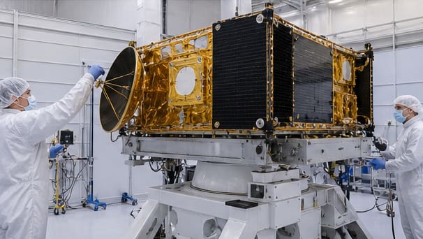Satellite integration in a cleanroom