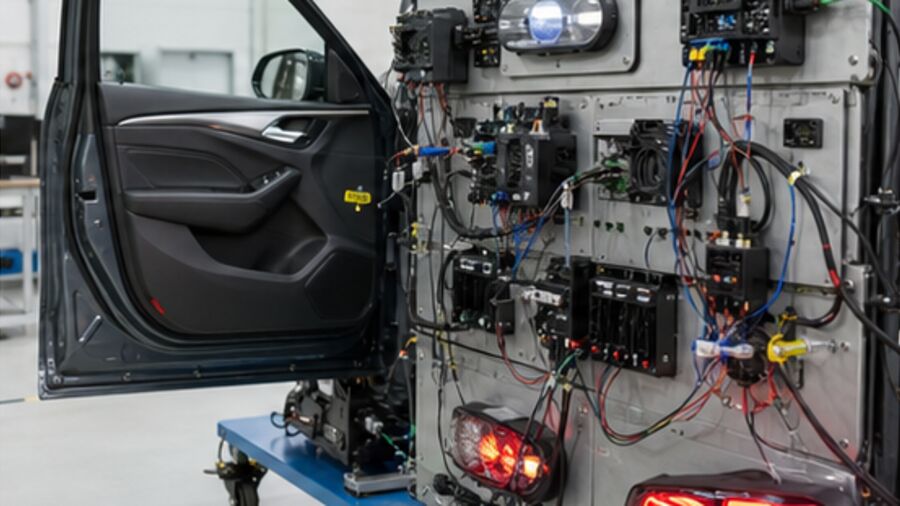 Representative vehicle body control electronics validation application