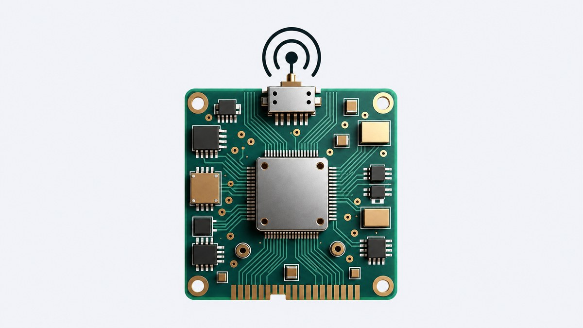 Compact UAV flight-control PCBA with wireless interface