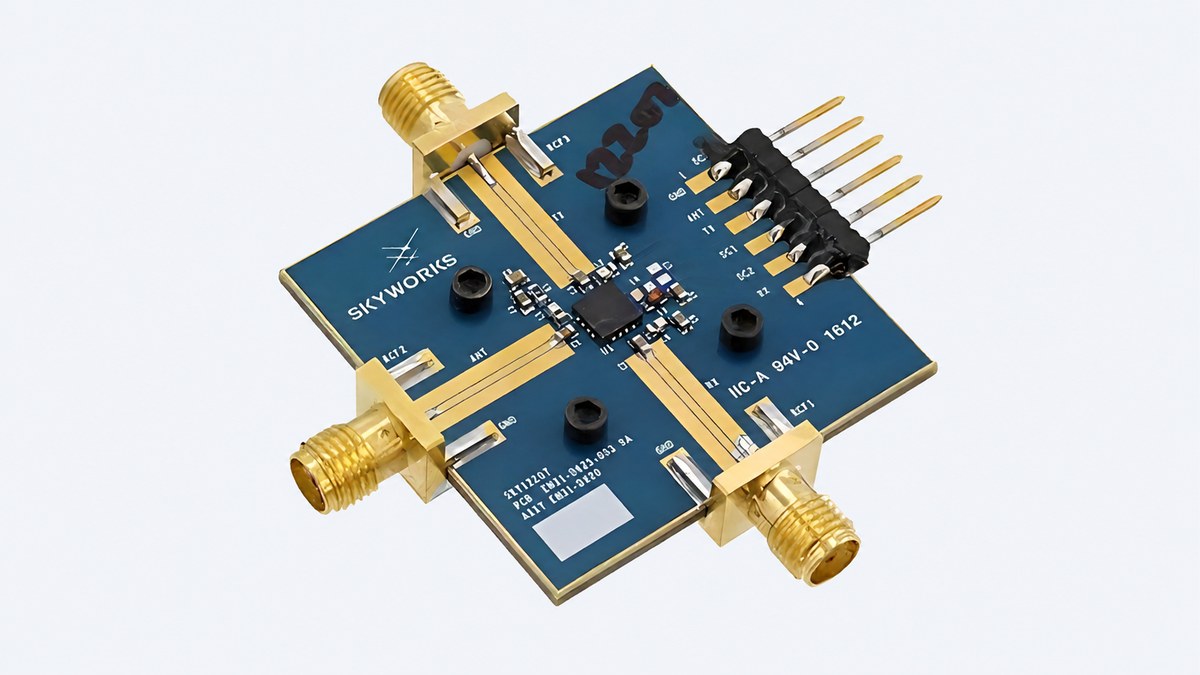 UAV navigation and RF communication PCB on a light gray background