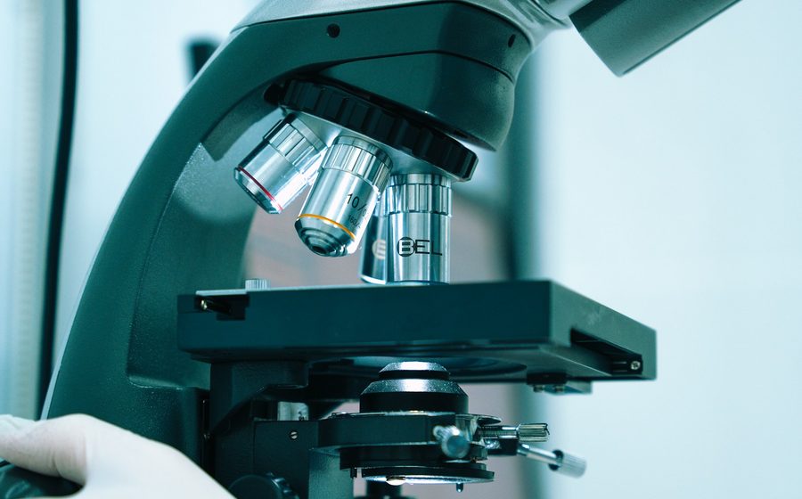 Laboratory microscope used for medical diagnostic analysis