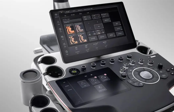 Ultrasound imaging equipment with display and control panel
