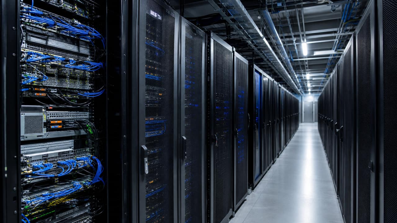Data center network infrastructure and server racks