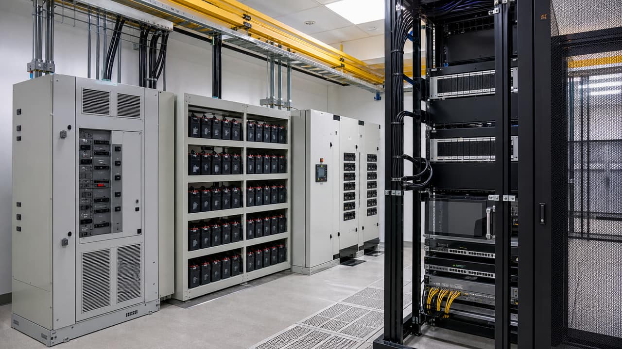 Telecommunications power supply and backup equipment room