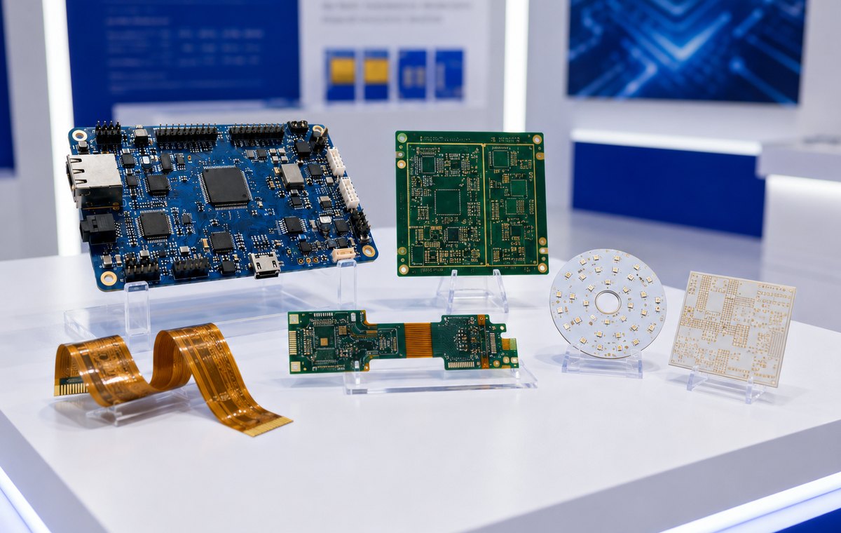 EBest PCBA exhibition display with PCB and PCBA products