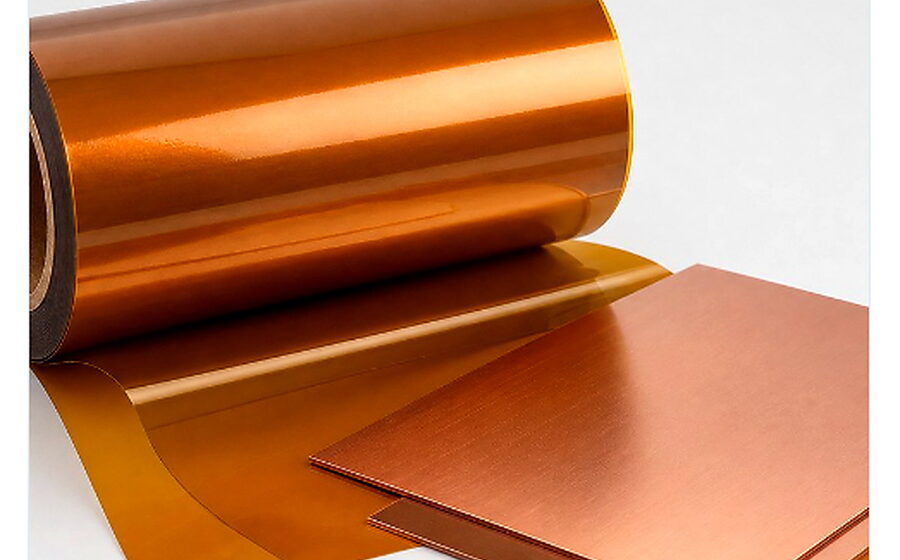 Polyimide film and copper-clad material families used in flexible circuit regions