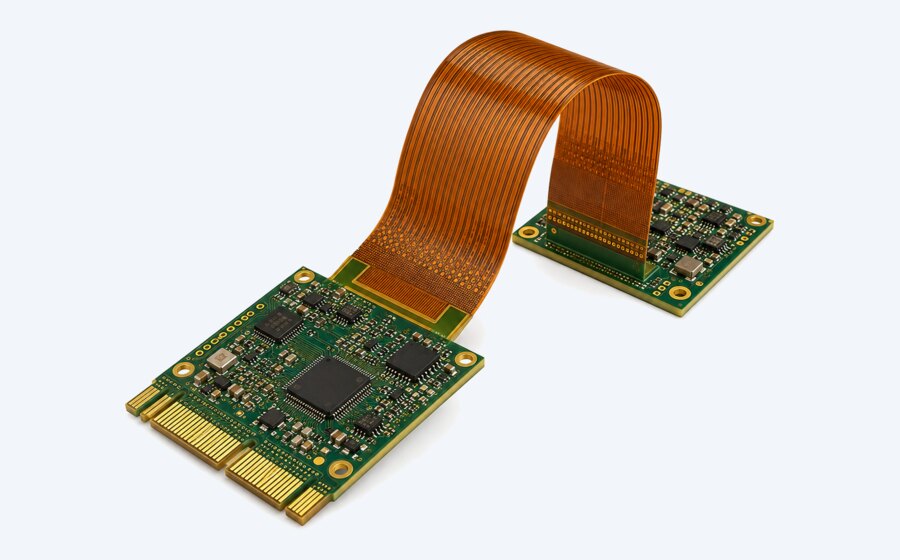 Representative two-zone folded rigid-flex PCB
