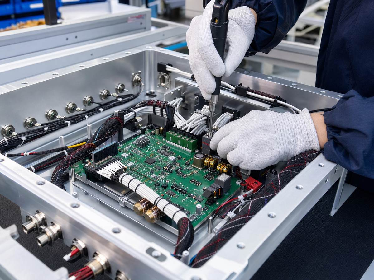 Cable harness and enclosure integration for an industrial control gateway