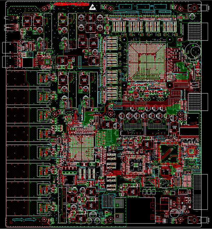 ATCA network switching motherboard PCB layout