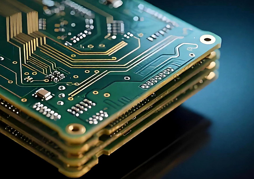 Representative FR4 multilayer PCB close-up for engineering review