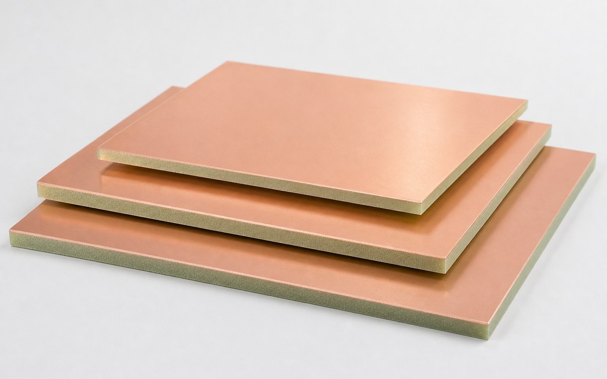Raw FR-4 and high-Tg copper-clad laminate sheets