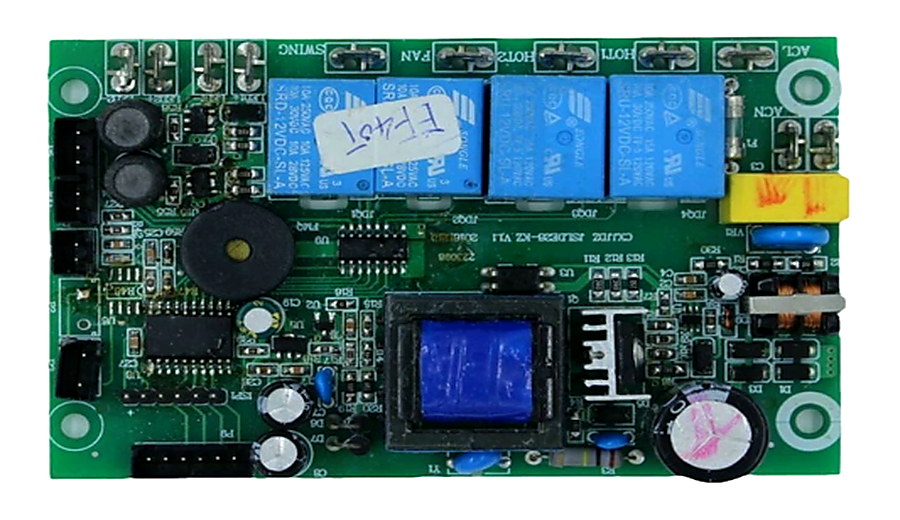 Representative assembled control PCB for FR4 manufacturing review