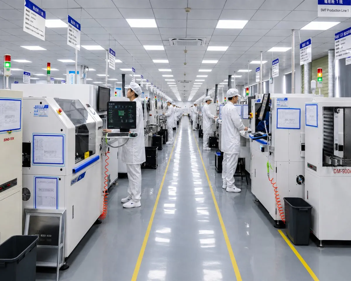 EBest PCBA turnkey assembly production line with automated SMT equipment