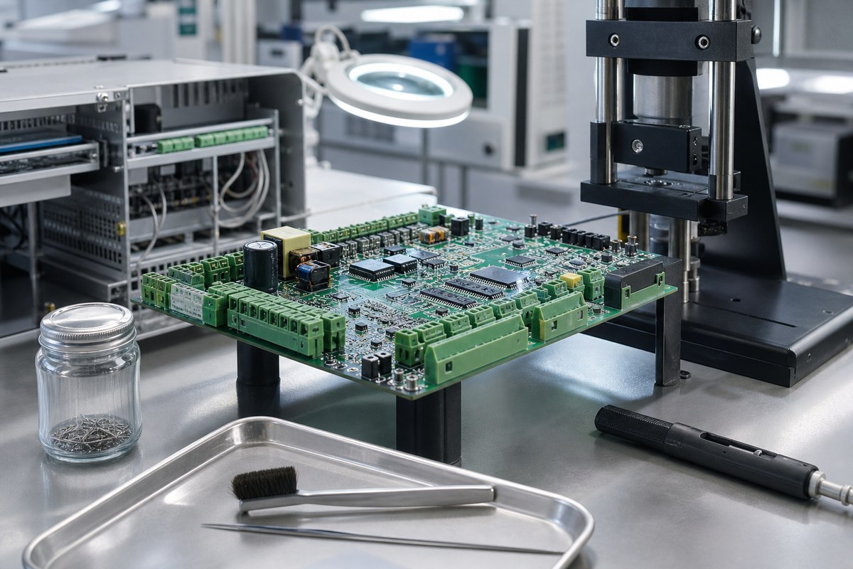 Close-up physical engineering view related to Inspection and Test Evidence We Provide for BMS PCBAs