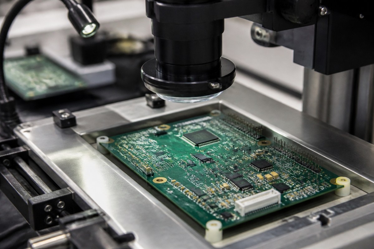 Close-up physical engineering view related to How We Plan Component Supply for Long-Life Industrial PCBAs