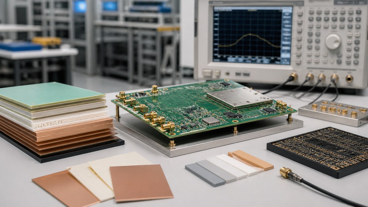 Physical PCB or PCBA engineering scene related to How We Match High-Frequency PCB Materials to Circuit Requirements