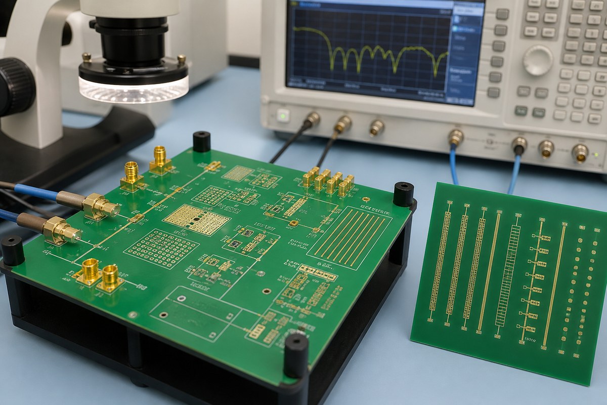 Close-up physical engineering view related to How to Select a Low-Loss PCB Material for Production