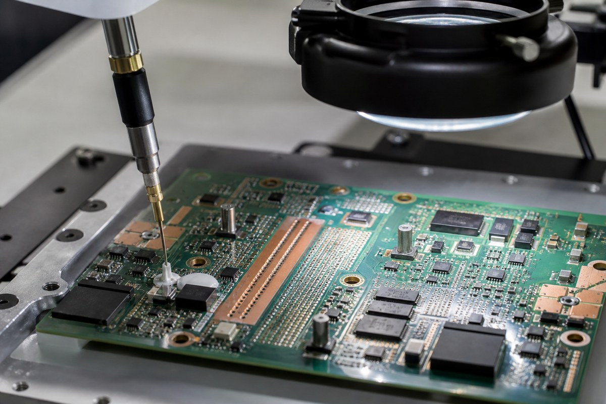 Close-up physical engineering view related to How We Control Thermal Features in Motor-Drive PCBs and PCBAs