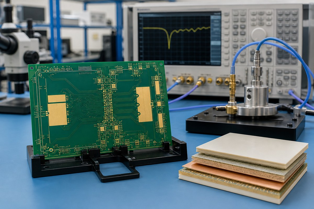 Close-up physical engineering view related to How We Control PCB Stack-Up and Impedance in Manufacturing