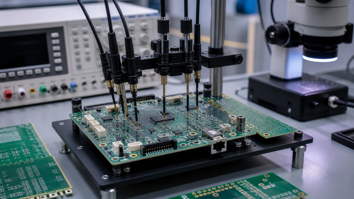 Physical PCB or PCBA engineering scene related to PCB and PCBA Testing Methods: What Each One Proves