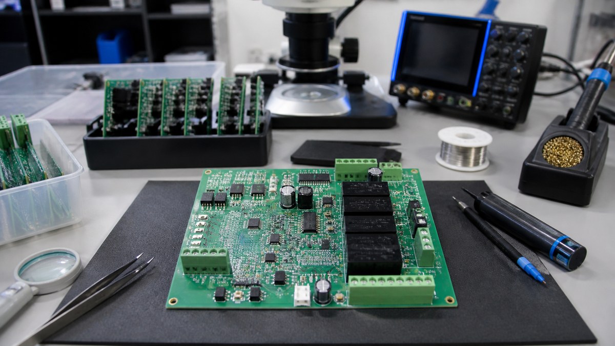 Physical PCB or PCBA engineering scene related to What We Check Before Manufacturing a PLC PCB or PCBA
