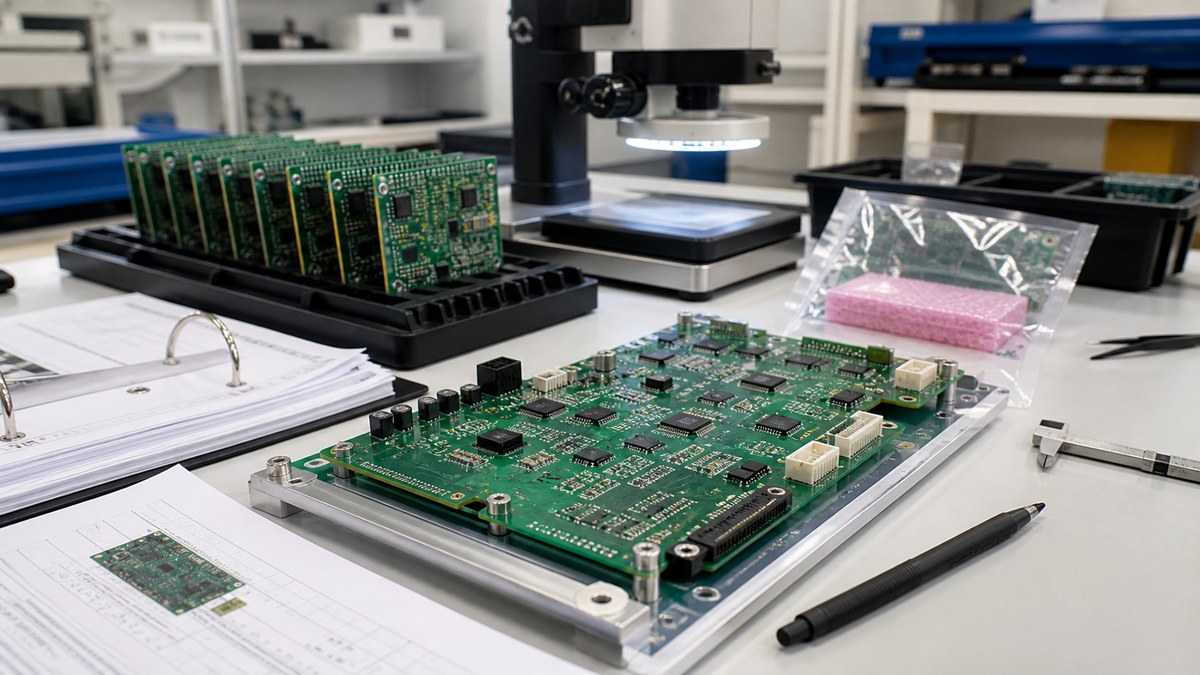 Physical PCB or PCBA engineering scene related to How We Prepare PPAP and Traceability Evidence for Automotive PCBAs