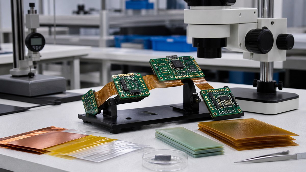 Physical PCB or PCBA engineering scene related to How We Review Rigid-Flex PCB Materials for Reliable Production