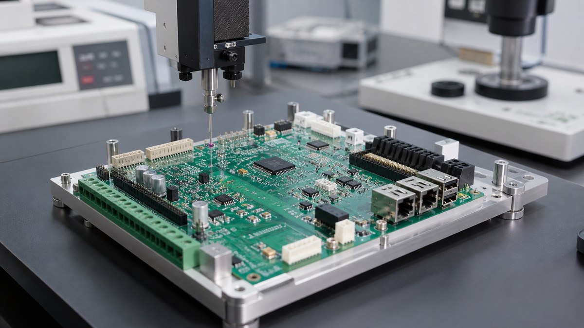 Physical PCB or PCBA engineering scene related to What We Check in a Robotics Control PCB Before Manufacturing