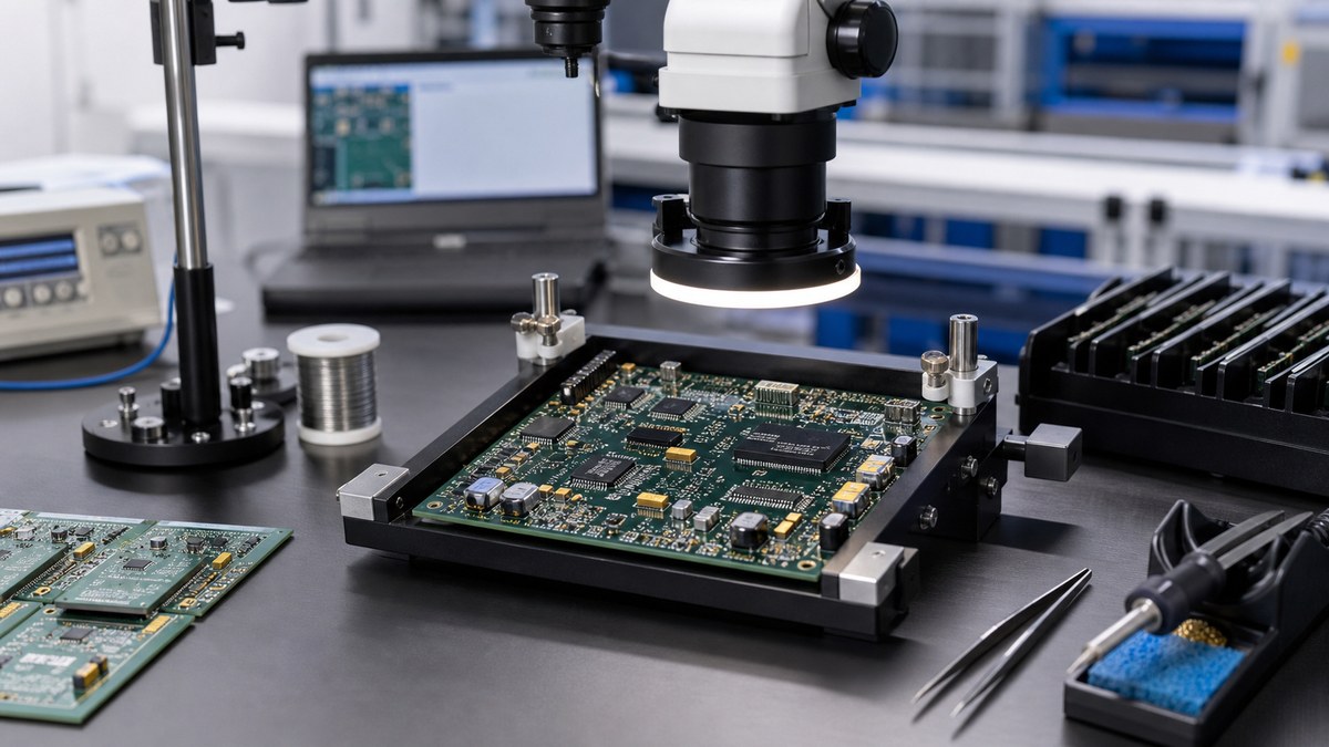 Physical PCB or PCBA engineering scene related to Traceability and Inspection Evidence We Provide for Aerospace PCBAs