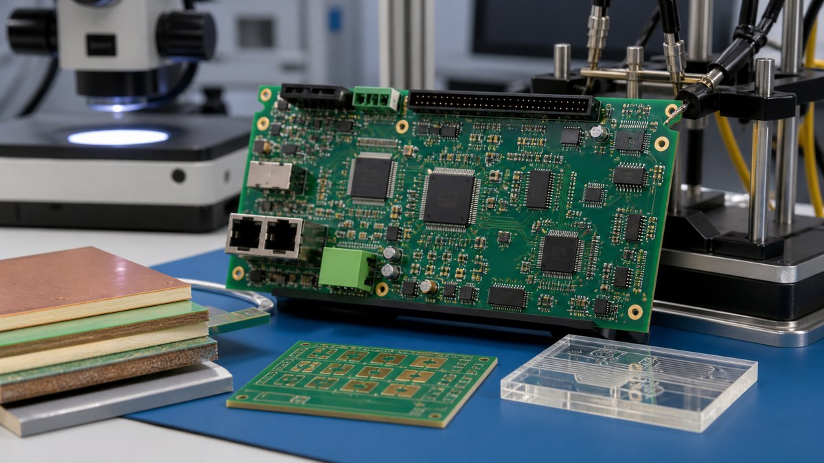 Physical PCB or PCBA engineering scene related to What Are Circuit Boards Made Of?