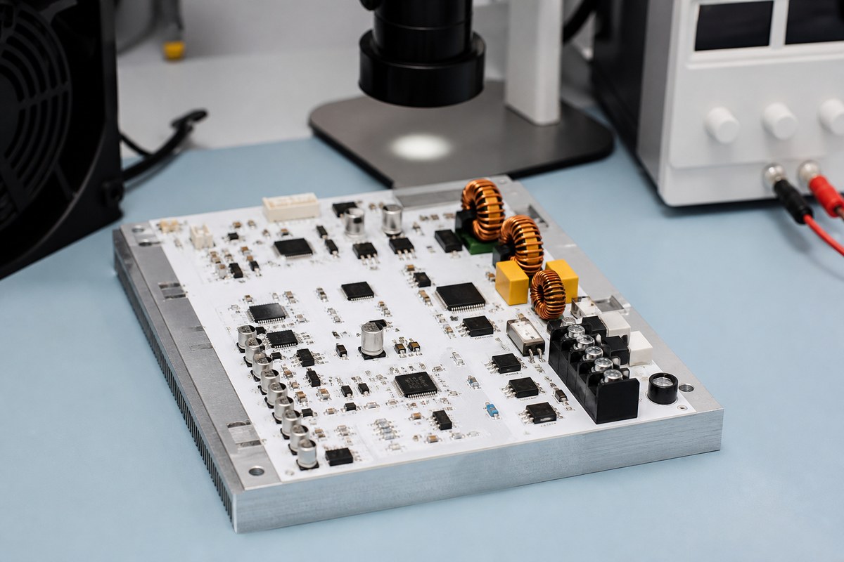 Close-up physical engineering view related to When Should You Use a Metal-Core PCB?